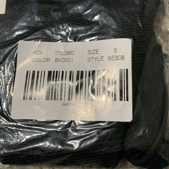 J Crew Ribbed High Rise Cheeky Bikini Bottom Black BE808 S - Picture 6 of 8